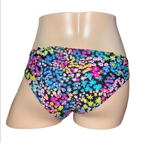 California Waves Juniors' Floral-Print Hipster Bikini Bottoms Multicolor XS NWT - Picture 2 of 7